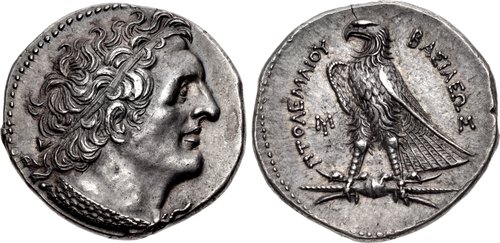 Pentadrachm (Coin) Portraying King Ptolemy I Soter