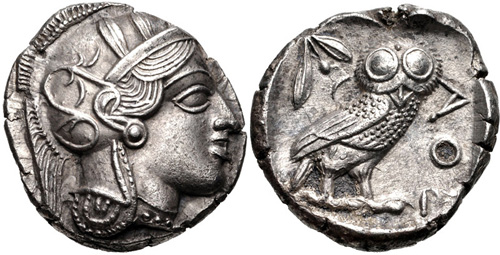 CNG: The Coin Shop. ATTICA, Athens. Circa 454-404 BC. AR