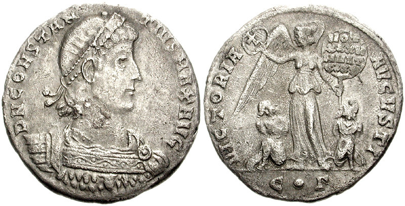 CNG: eAuction 186. Constantius II. AD 337-361. AR Miliarense (22mm
