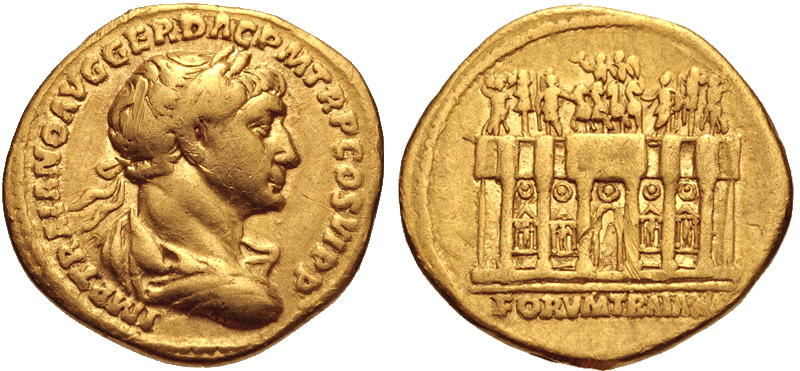 CNG: The Coin Shop. Trajan. AD 98-117. AV Aureus (19mm, 7.13 g, 7h