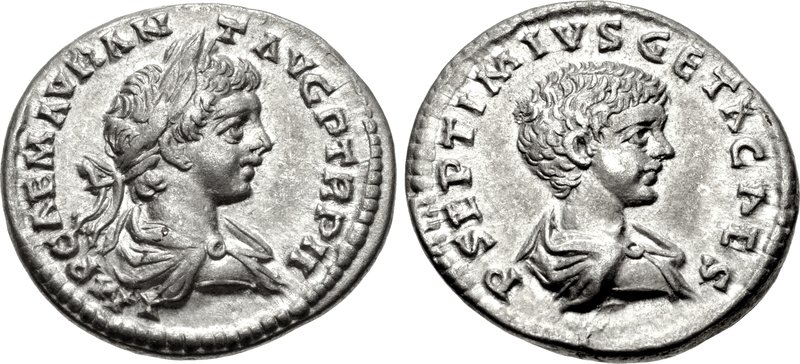 CNG: Feature Auction CNG 90. Caracalla, with Geta as Caesar. AD